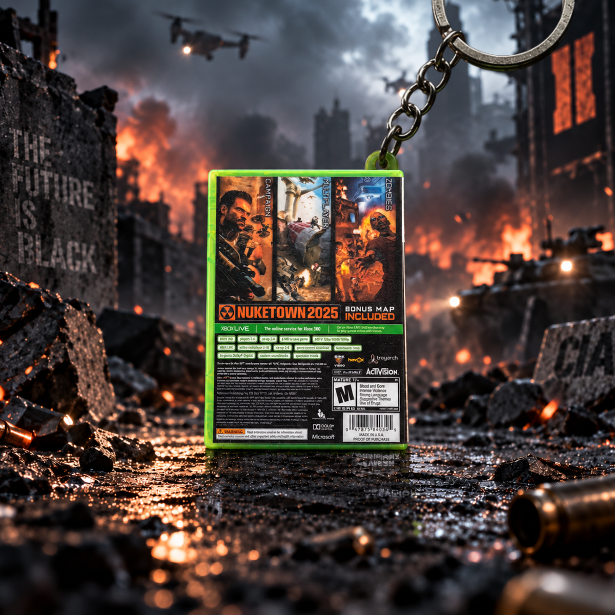 Call of Duty: Black Ops II – Xbox 360 Mini Game Case Keychain