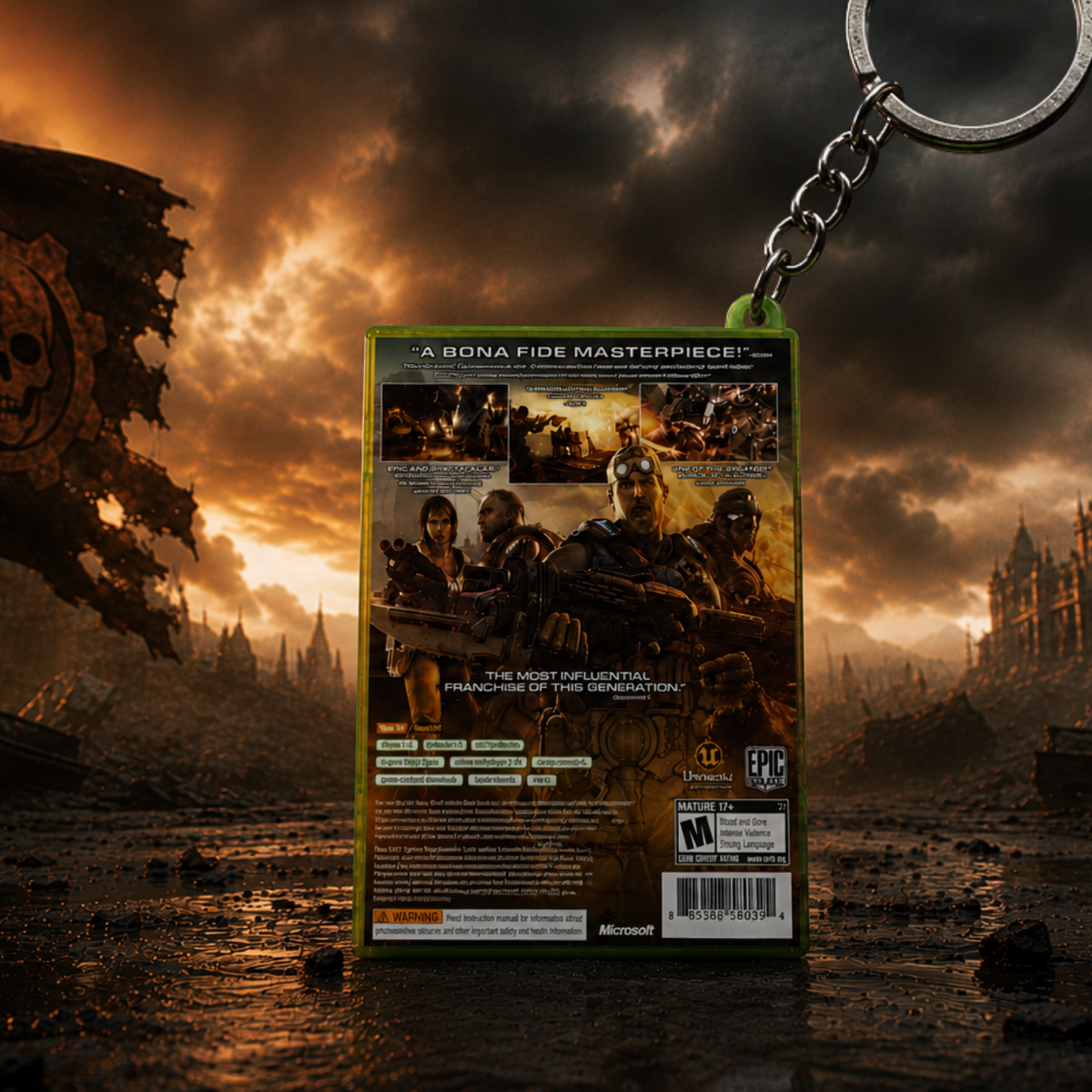 Gears of War 3 – Xbox 360 Mini Game Case Keychain