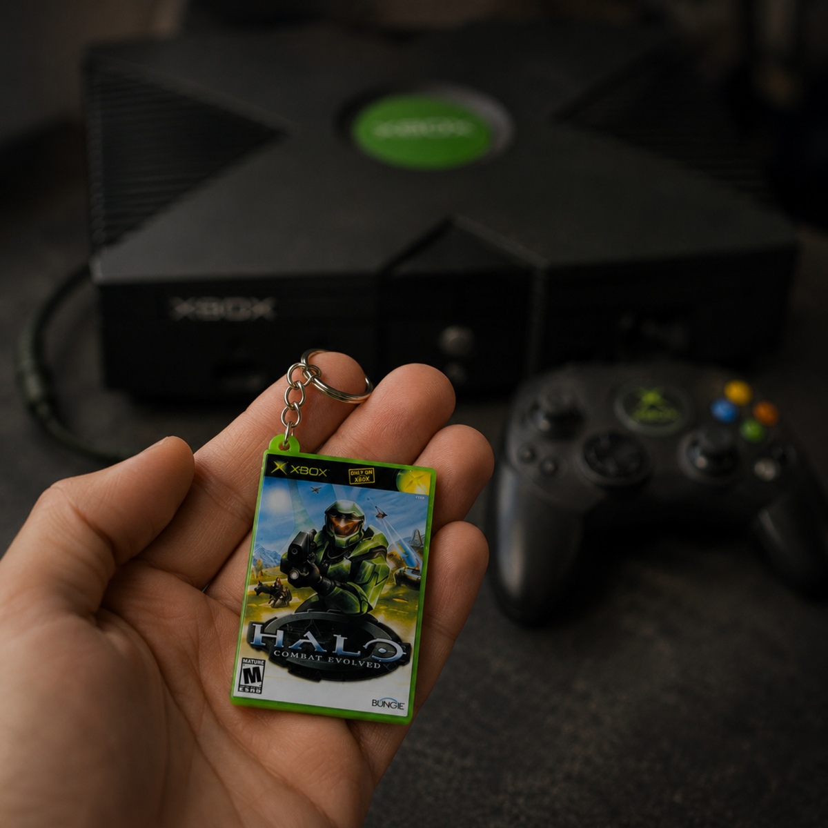 Halo: Combat Evolved – Xbox Classic Mini Game Case Keychain