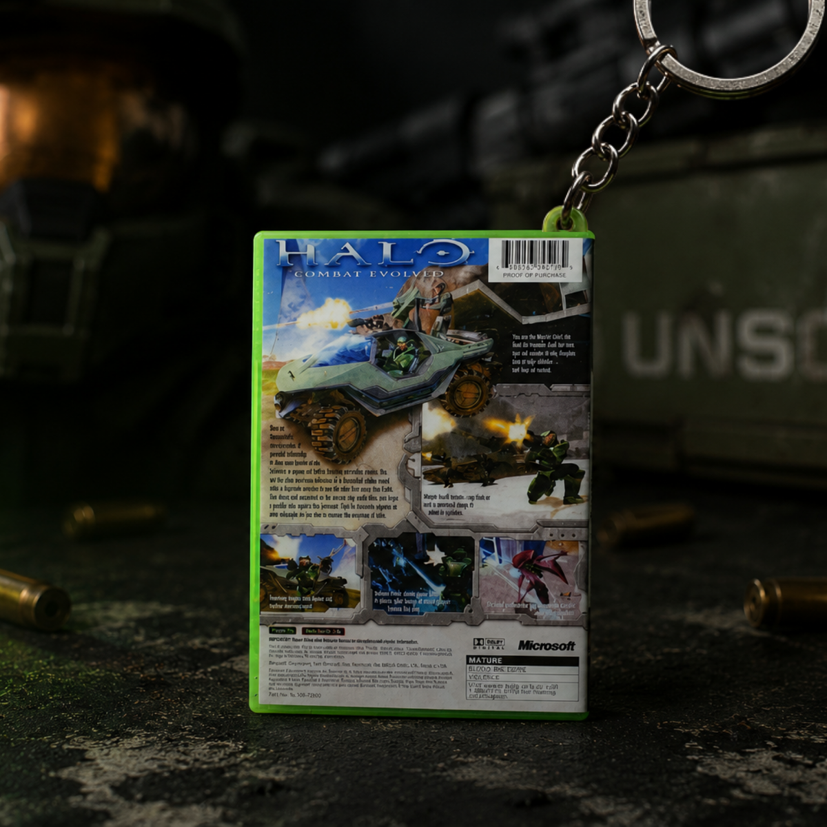 Halo: Combat Evolved – Xbox Classic Mini Game Case Keychain