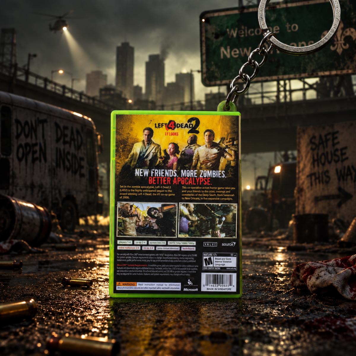 Left 4 Dead 2 – Xbox 360 Mini Game Case Keychain