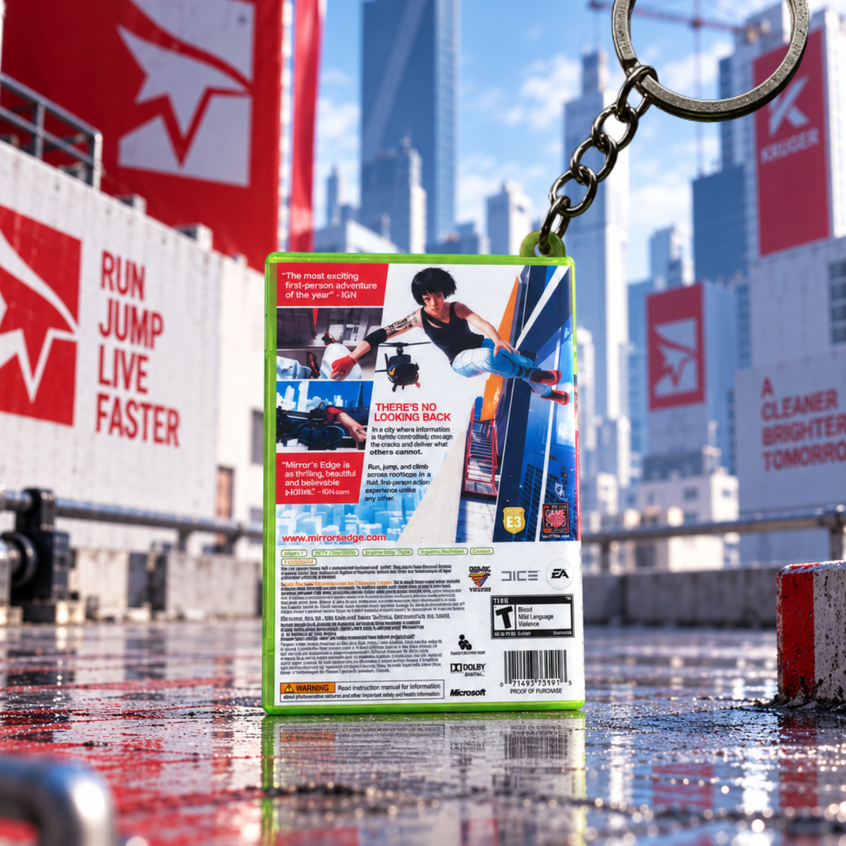Mirror's Edge – Xbox 360 Mini Game Case Keychain