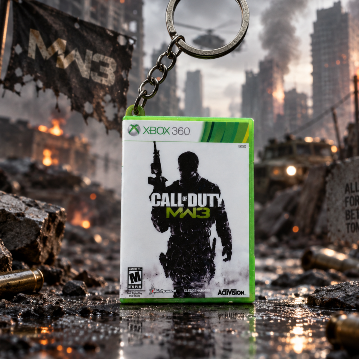 Call of Duty: Modern Warfare 3 – Xbox 360 Mini Game Case Keychain