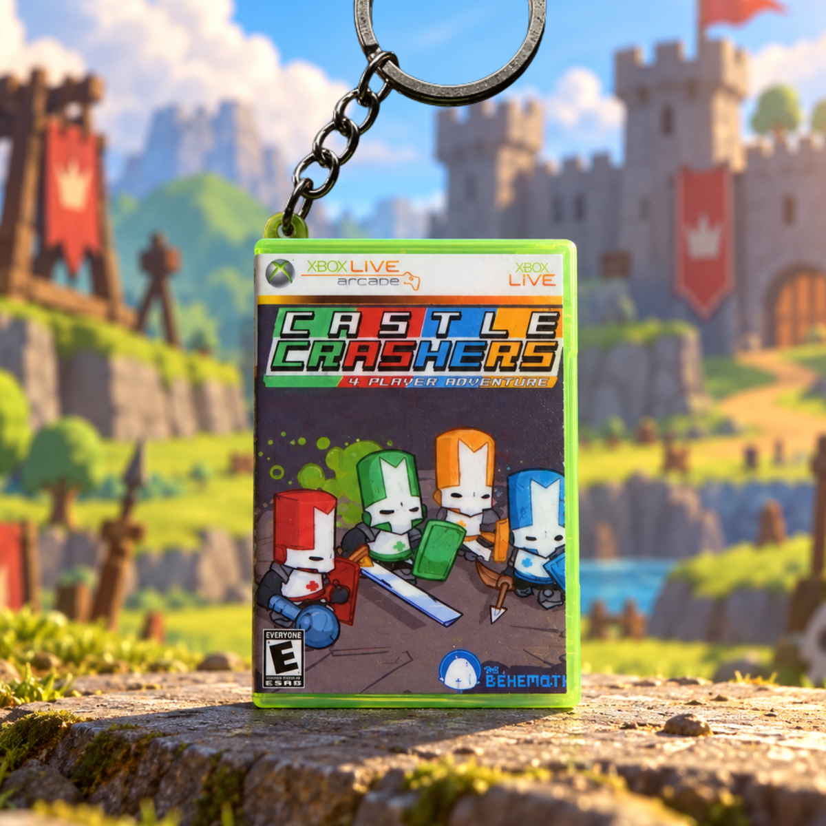 Castle Crashers – Xbox 360 Mini Game Case Keychain
