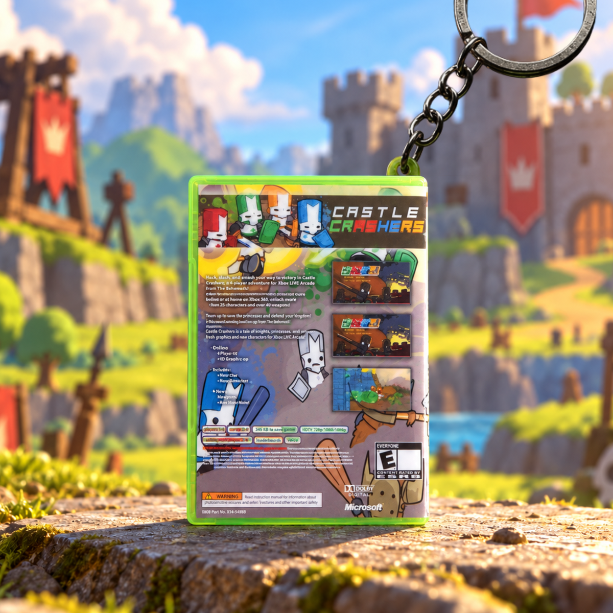 Castle Crashers – Xbox 360 Mini Game Case Keychain