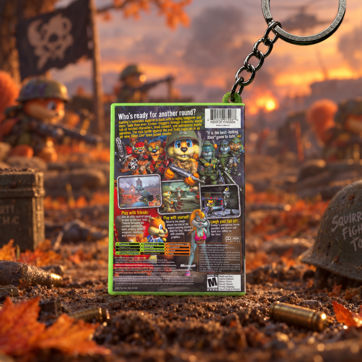 Conker: Live & Reloaded – Xbox Mini Game Case Keychain