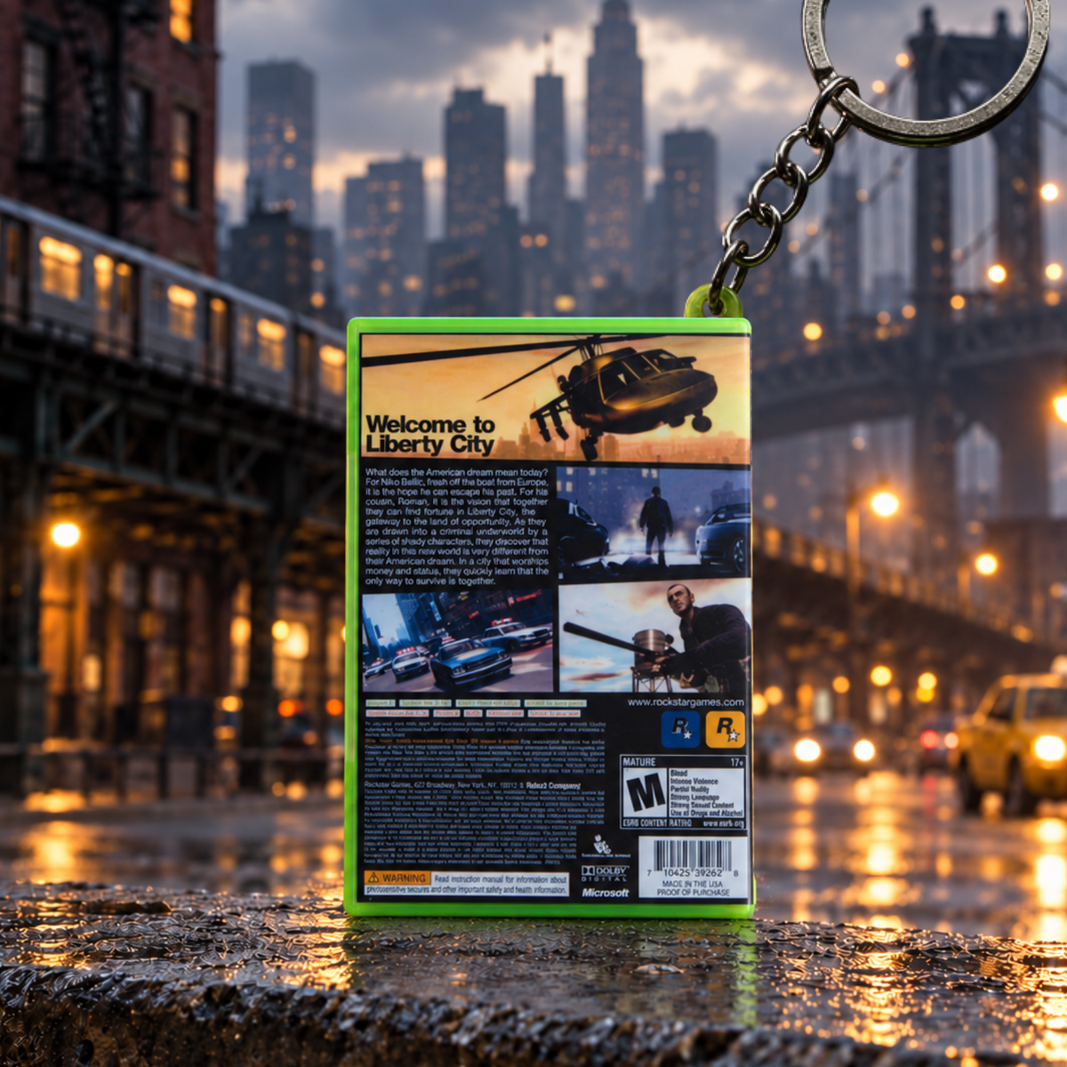Grand Theft Auto IV – Xbox 360 Mini Game Case Keychain