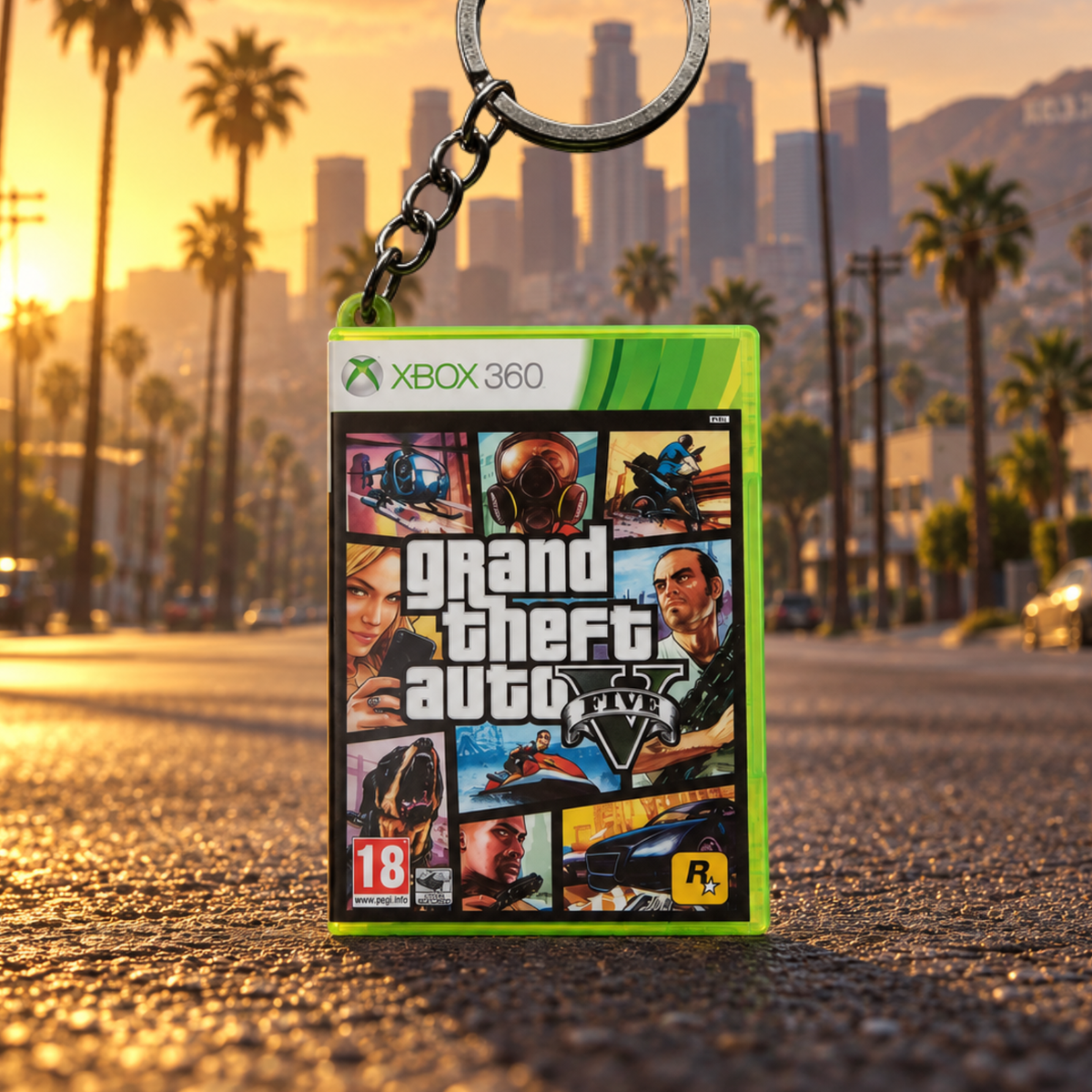 Grand Theft Auto V – Xbox 360 Mini Game Case Keychain