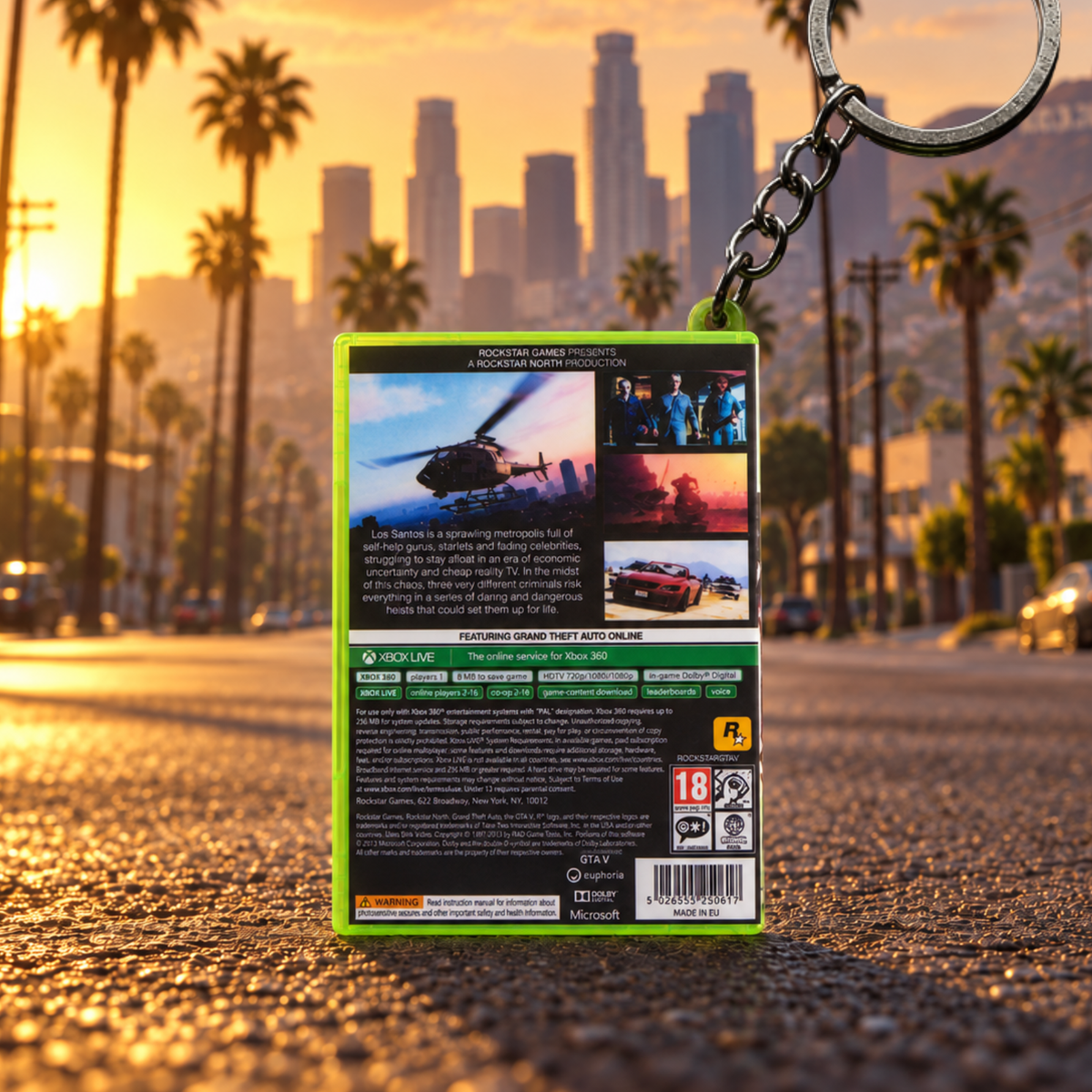 Grand Theft Auto V – Xbox 360 Mini Game Case Keychain