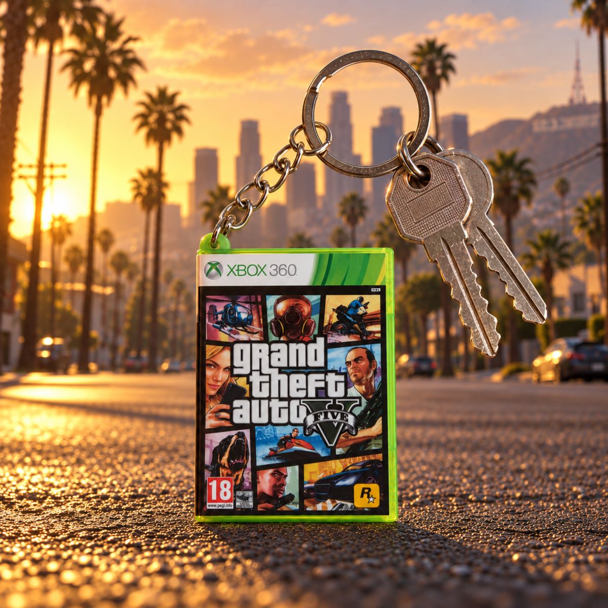 Grand Theft Auto V – Xbox 360 Mini Game Case Keychain