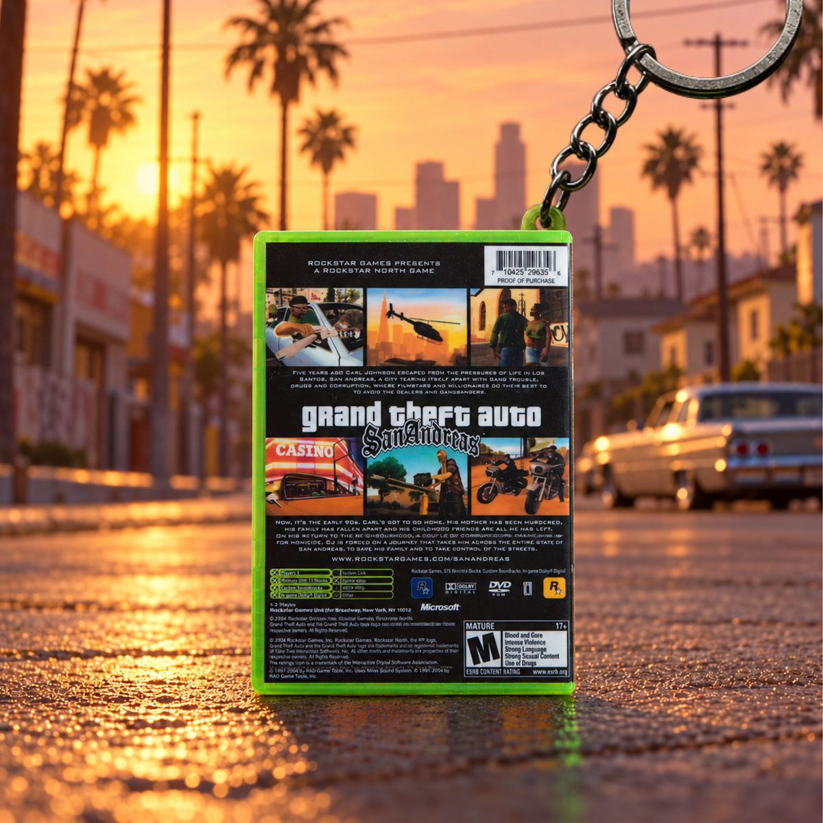 Grand Theft Auto: San Andreas – Xbox Mini Game Case Keychain