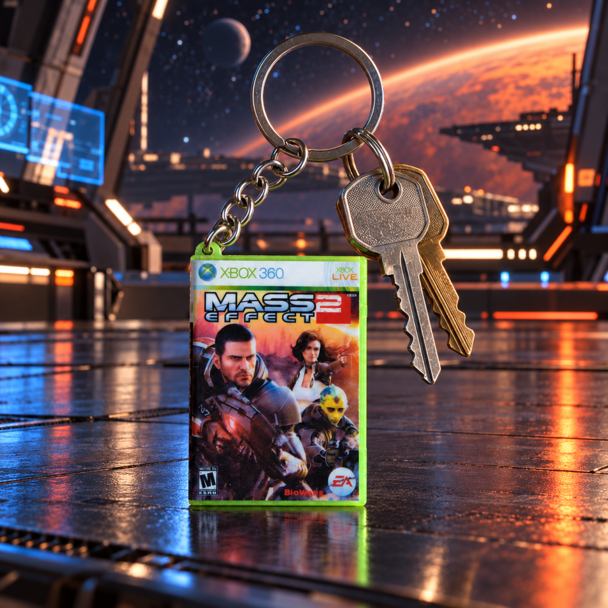 Mass Effect 2 – Xbox 360 Mini Game Case Keychain