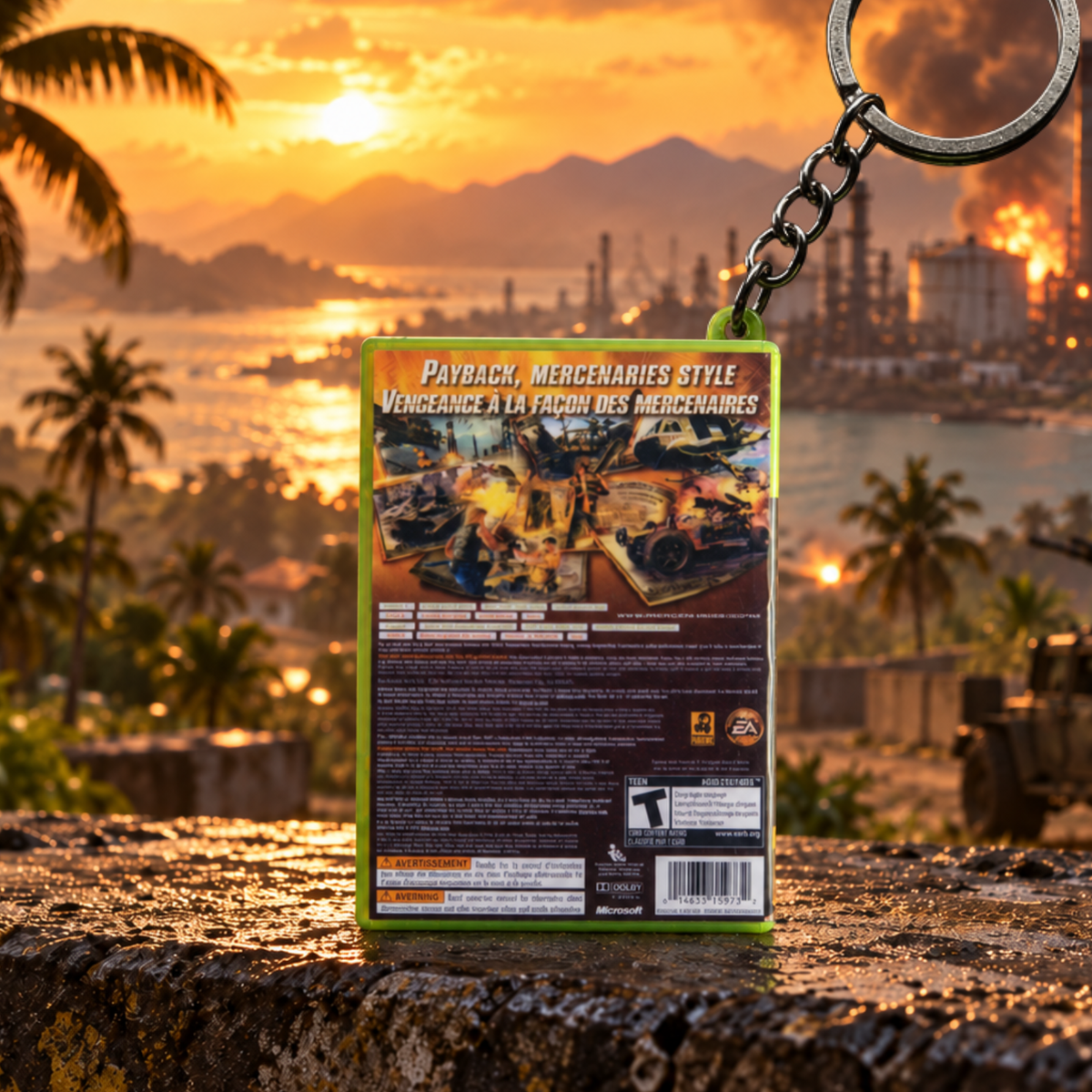 Mercenaries 2: World in Flames – Xbox 360 Mini Game Case Keychain
