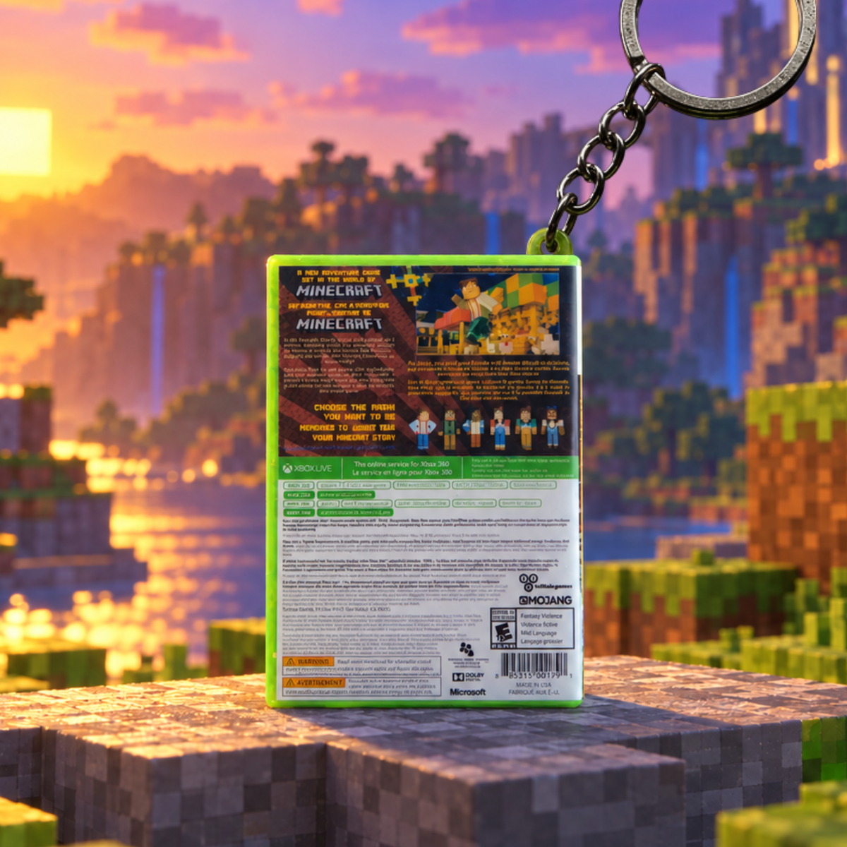 Minecraft: Story Mode – Xbox 360 Mini Game Case Keychain