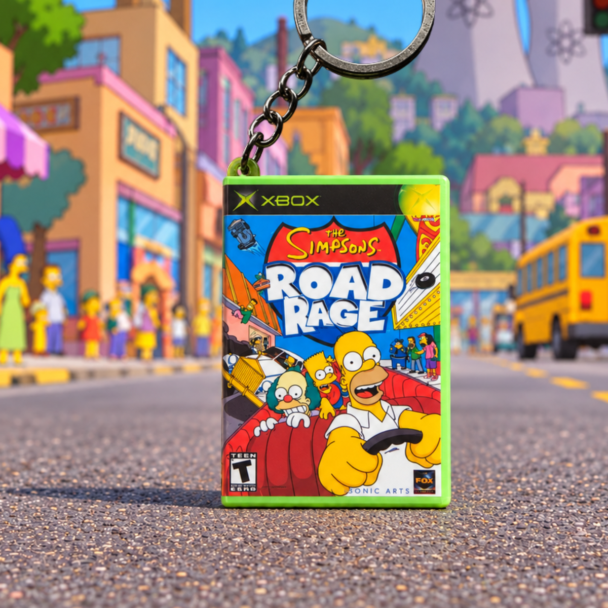 The Simpsons: Road Rage – Xbox Mini Game Case Keychain