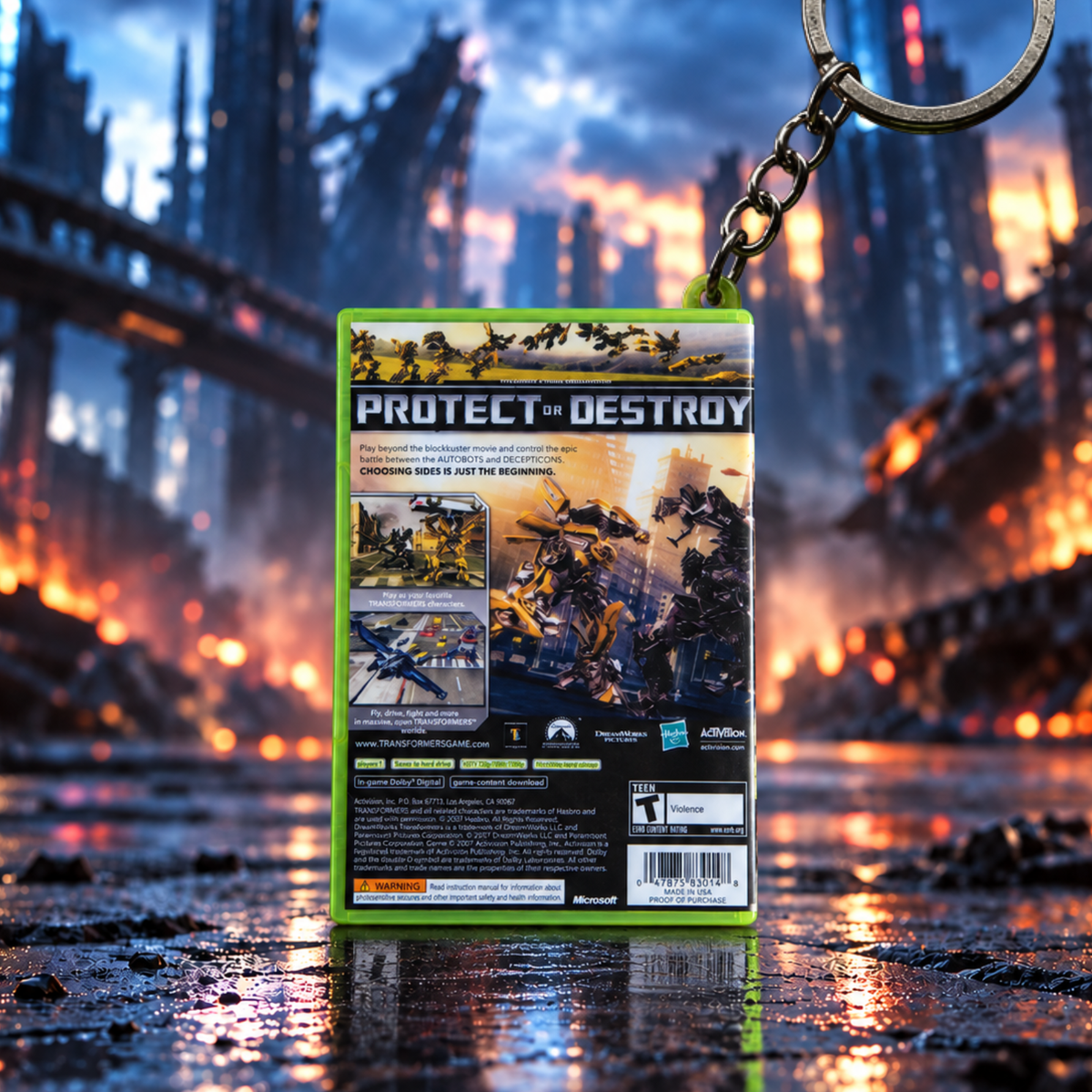 Transformers: The Game – Xbox 360 Mini Game Case Keychain